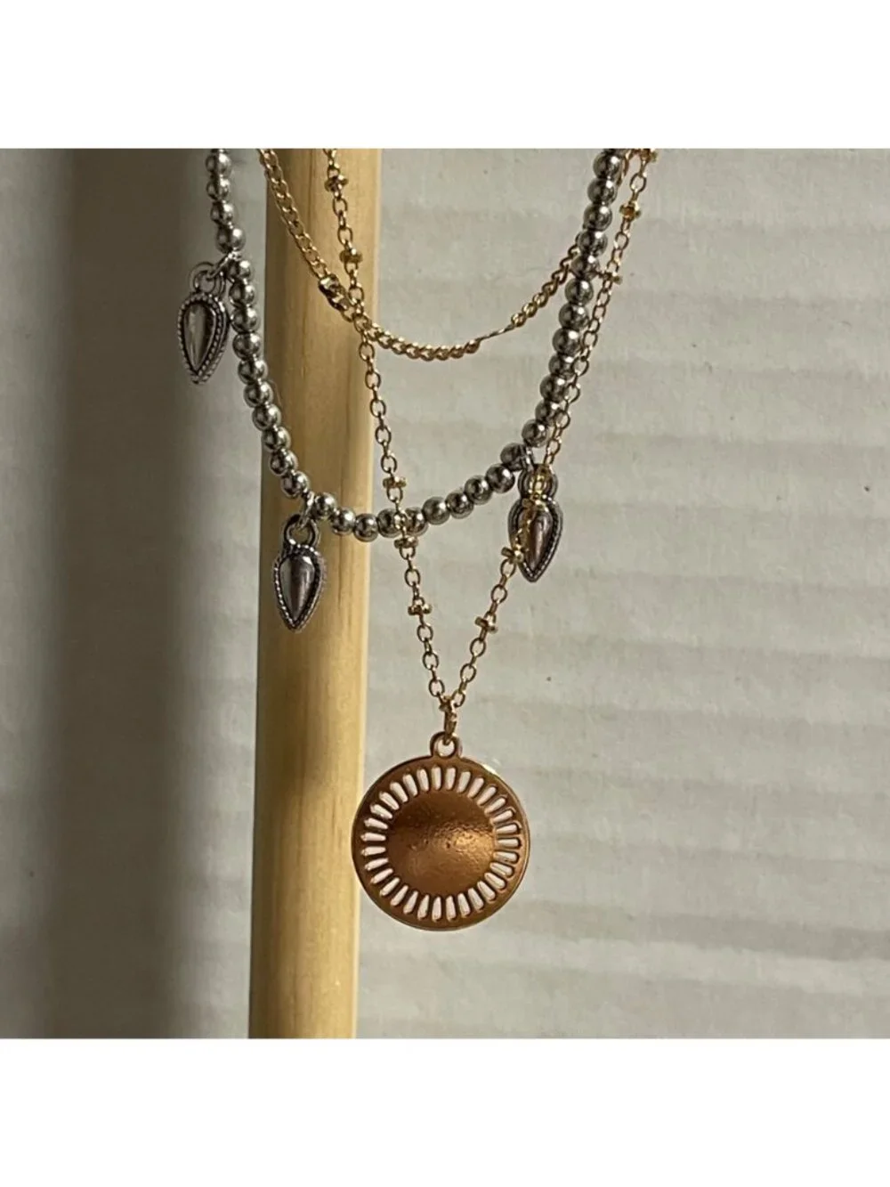 Universal Thread & Sugarfix Jewelry Set - Hoops Earrings Layered Necklace